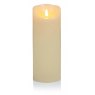 Premier 30x5 Cream Pillar Candle With Flickerbright