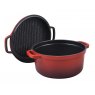 Grunwerg 24cm Round Casserole & Grill Pan