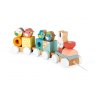 Janod Orange Tree Toys Farmyard Tractor Pull Along