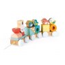 Janod Orange Tree Toys Farmyard Tractor Pull Along