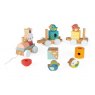 Janod Orange Tree Toys Farmyard Tractor Pull Along
