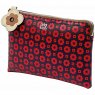 Orla Kiely Flower Foulard Cosmetic Pouch Navy & Red