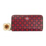 Orla Kiely Flower Foulard Big Zip Wallet Navy & Red