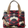 Orla Kiely Ashwood Leather Garment Bag Brown
