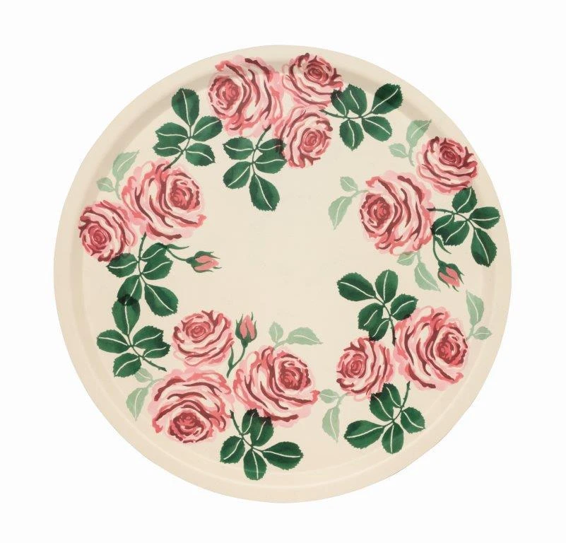 Emma Bridgewater Pink Roses Round Birch Tray