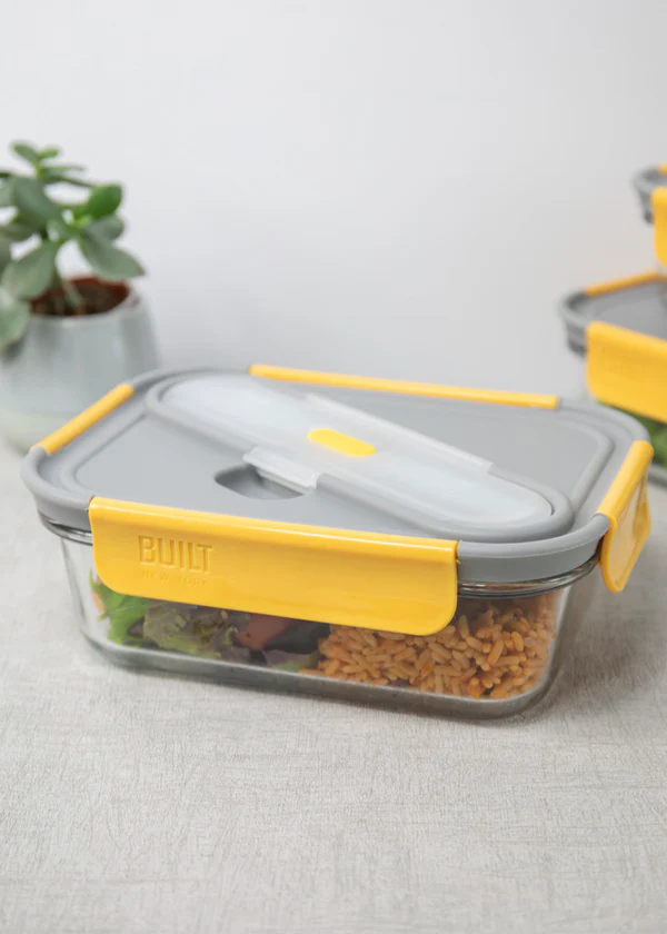BUILT NY Built NY Stylist Glass 900ml Lunch Box with Cutlery