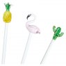 BarCraft Glass Novelty Tropical Cocktail Stirrers