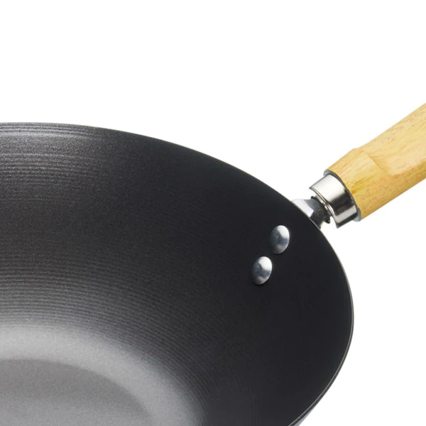 KitchenCraft Oriental Carbon Steel Wok 35cm Non Stick