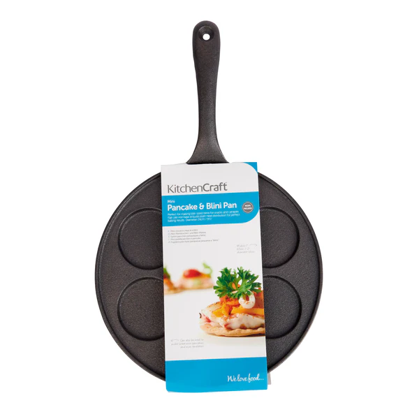 KitchenCraft Cast Iron 7 Hole Blinis Pan