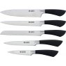 Sabatier 5pc Knife Set With Stainless Steel Block