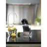 Sabatier 5pc Knife Set With Stainless Steel Block