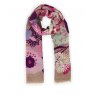 Modern Floral Print Scarf Stone