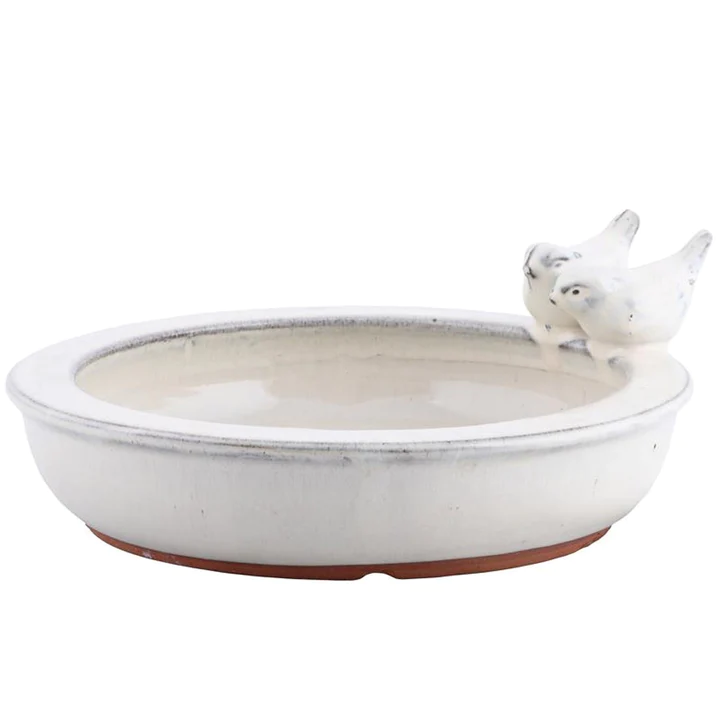 Fallen Fruits Ceramic Oval Bird Bath (assorted)