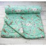 Mint Blossom Double Quilted Throw