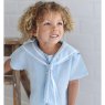 Blue Linen Sailor Top & Short Set 1-2 Years