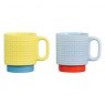 Orla Kiely S/2 Pressed Flower Mug Yellow/Blue