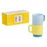 Orla Kiely S/2 Pressed Flower Mug Yellow/Blue