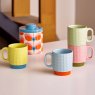 Orla Kiely S/2 Pressed Flower Mug Yellow/Blue