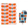 Orla Kiely Tea Towel & Oven Mitt Set Butterfly Stem