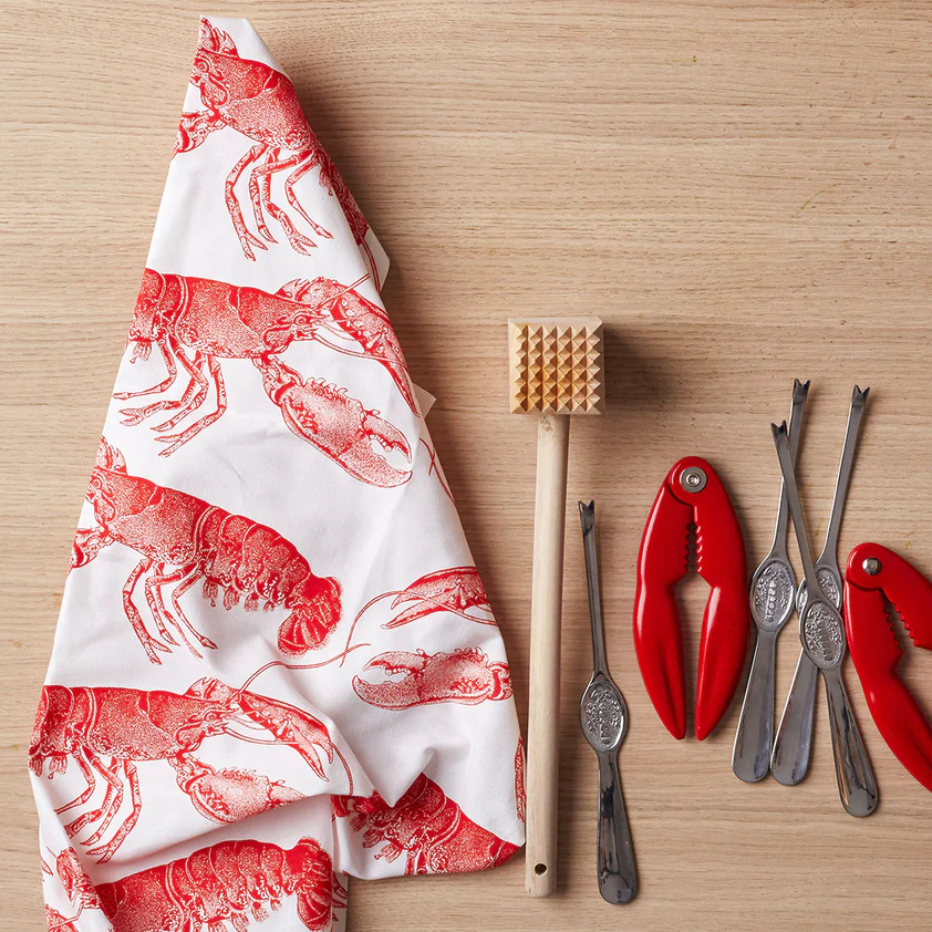 Thornback & Peel Coral Lobster Tea Towel