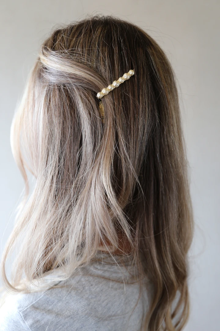 Orb Hair Clip Gold