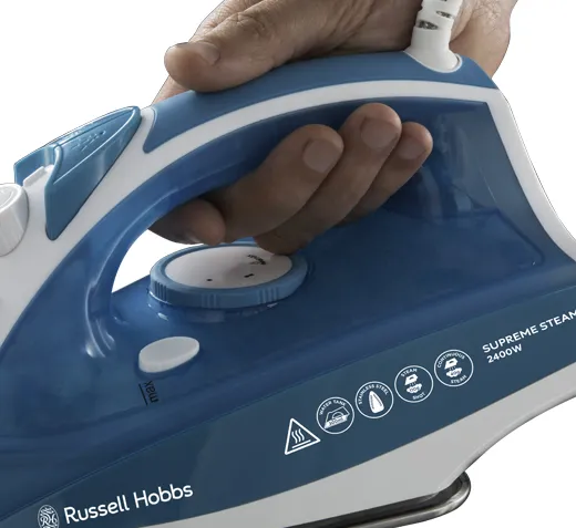 Russell Hobbs Supreme Steam Traditional Iron - Blue & White