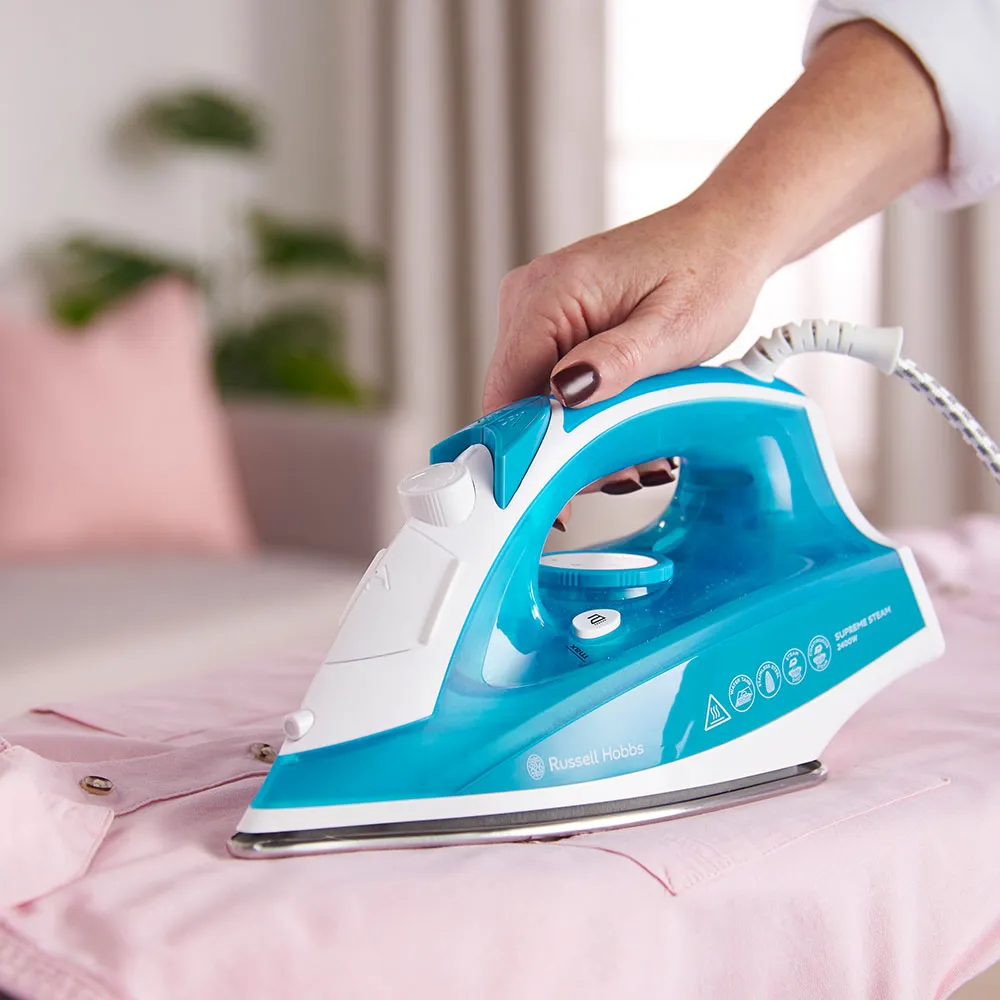 Russell Hobbs Supreme Steam Traditional Iron - Blue & White