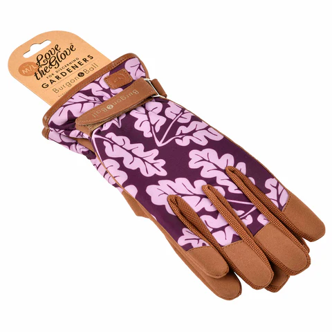 Burgon & Ball Burgon & Ball Oak Leaf Gardening Glove Plum