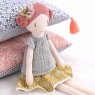 Albetta Powell Craft Rag Doll with Printed Dress & Petal Collar