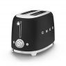 SMEG 50's Style 2 Slice, 2 Slot Toaster - Matte Black