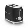 Smeg SMEG 50's Style 2 Slice, 2 Slot Toaster - Matte Black