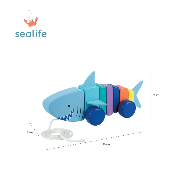 Orange Tree Toys Shark Pull Along