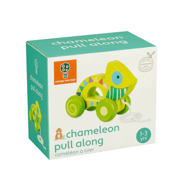 Orange Tree Chameleon Pull Along