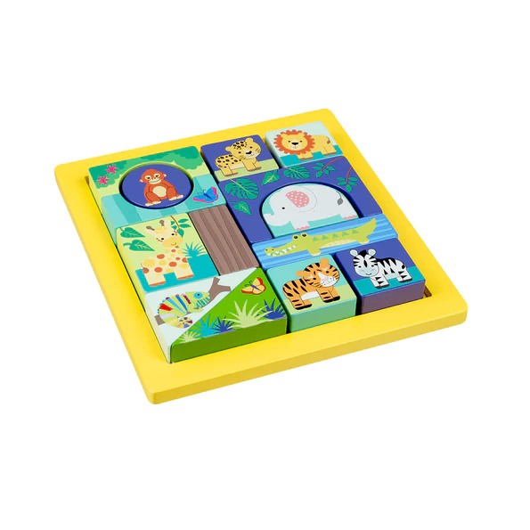 Orange Tree Jungle Animal Block Puzzle