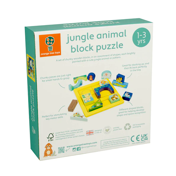 Orange Tree Jungle Animal Block Puzzle