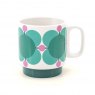 Orla Kiely Set of 2 Mugs Atomic Flower Jewel/Latte