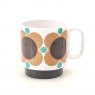 Orla Kiely Set of 2 Mugs Atomic Flower Jewel/Latte