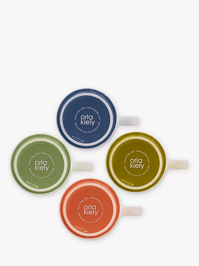 Orla Kiely Set of 4 Stacking Mugs Atomic Flower