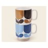 Orla Kiely Set of 2 Mugs Block Flower Navy/Bark