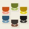 Orla Kiely Set of 4 Coasters Block Flowers