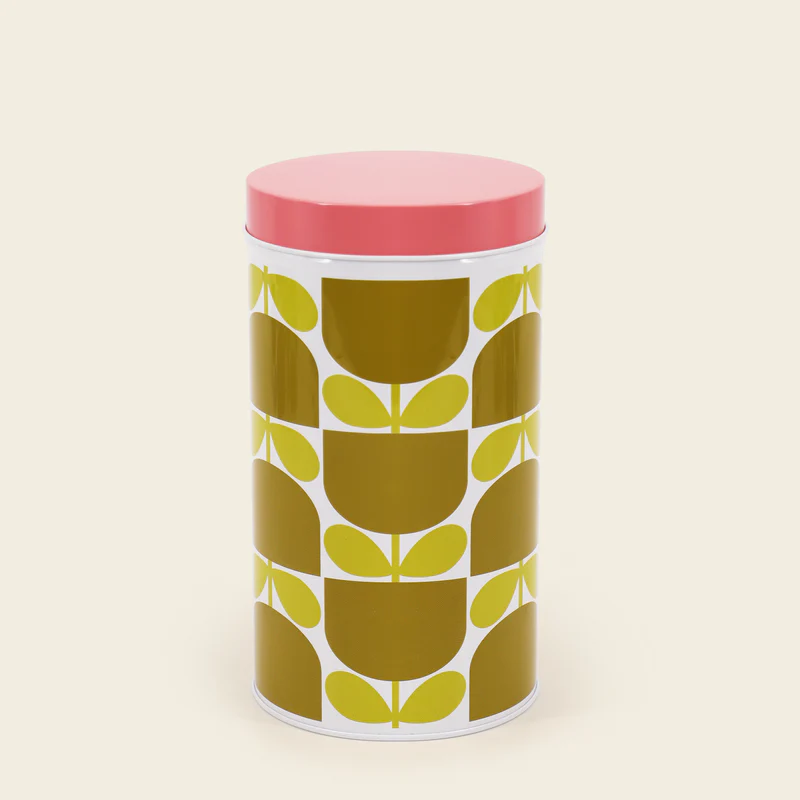 Orla Kiely Set of 3 Nesting Canister Tins Block Flower