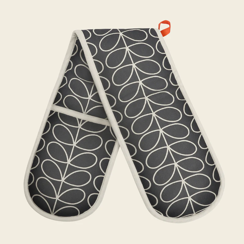 Orla Kiely Double Oven Glove Linear Stem Slate