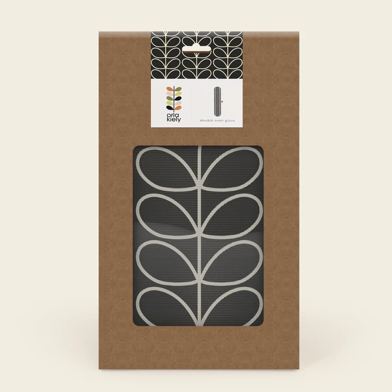 Orla Kiely Double Oven Glove Linear Stem Slate