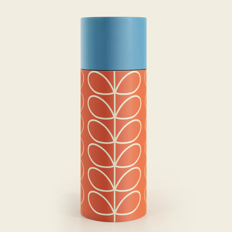 Orla Kiely Stainless Steel Water Bottle Orange Linear Stem