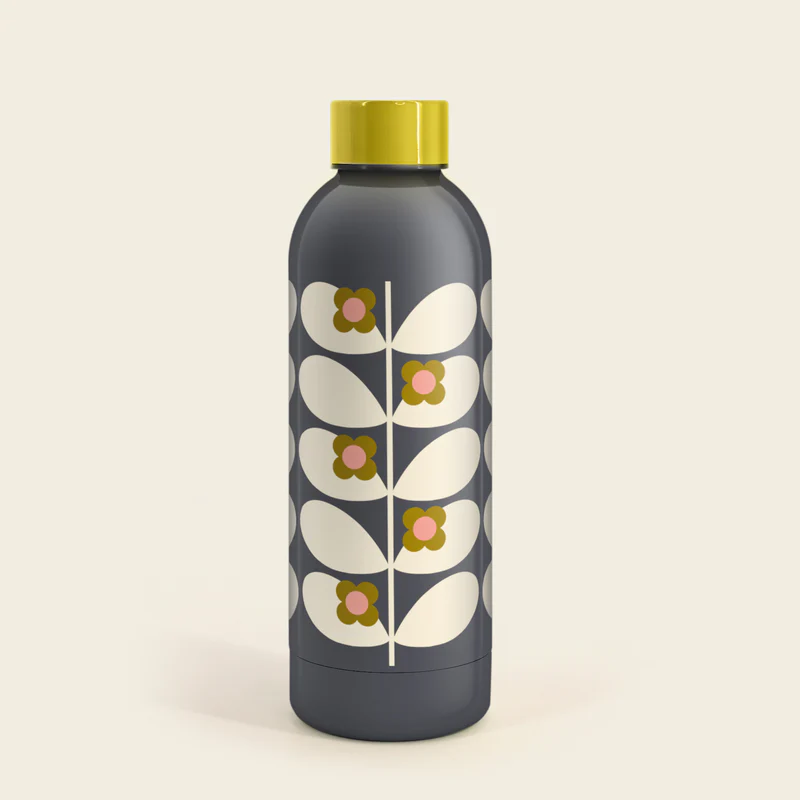 Orla Kiely Stainless Steel Water Bottle Wild Rose Stem