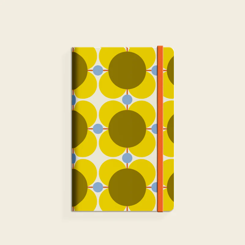 Orla Kiely A5 Notebook Atomic Flower Dandelion