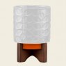 Orla Kiely Ceramic Plant Pot - stem/cream