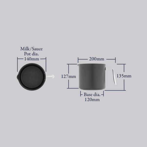 Stellar Element 14cm Milk / Sauce Pot 1.8L Non-Stick