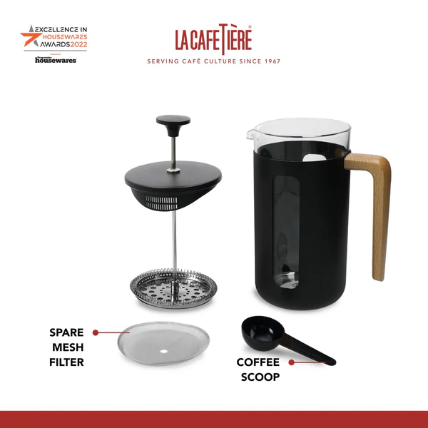 Kitchen Craft La Cafetière Pisa Black Cafetiere - 8 Cup