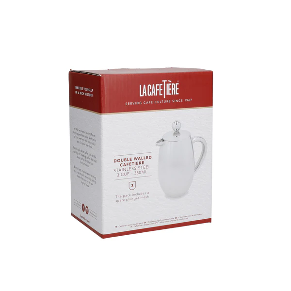 La Cafetière Double Wall Insulated Cafetiere 3 Cup